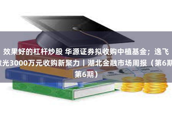 效果好的杠杆炒股 华源证券拟收购中植基金；逸飞激光3000万元收购新聚力丨湖北金融市场周报（第6期）