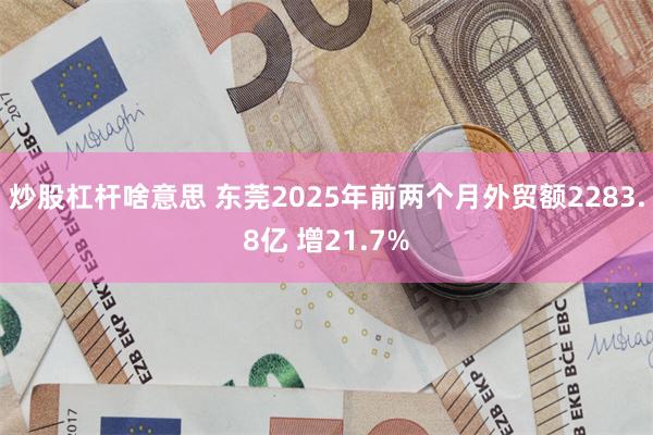 炒股杠杆啥意思 东莞2025年前两个月外贸额2283.8亿 增21.7%